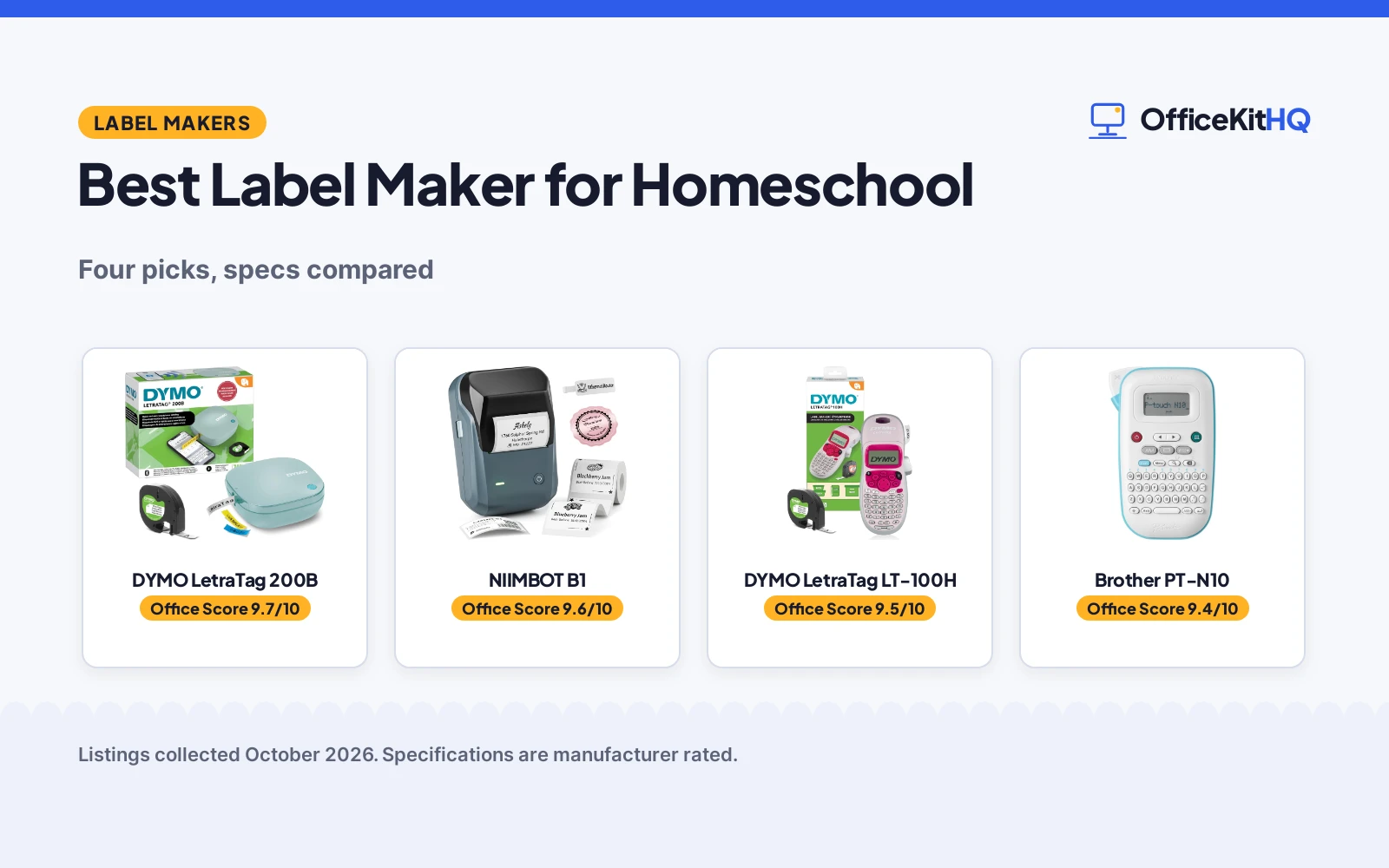 Best Label Maker for Homeschool: 4 Picks Compared