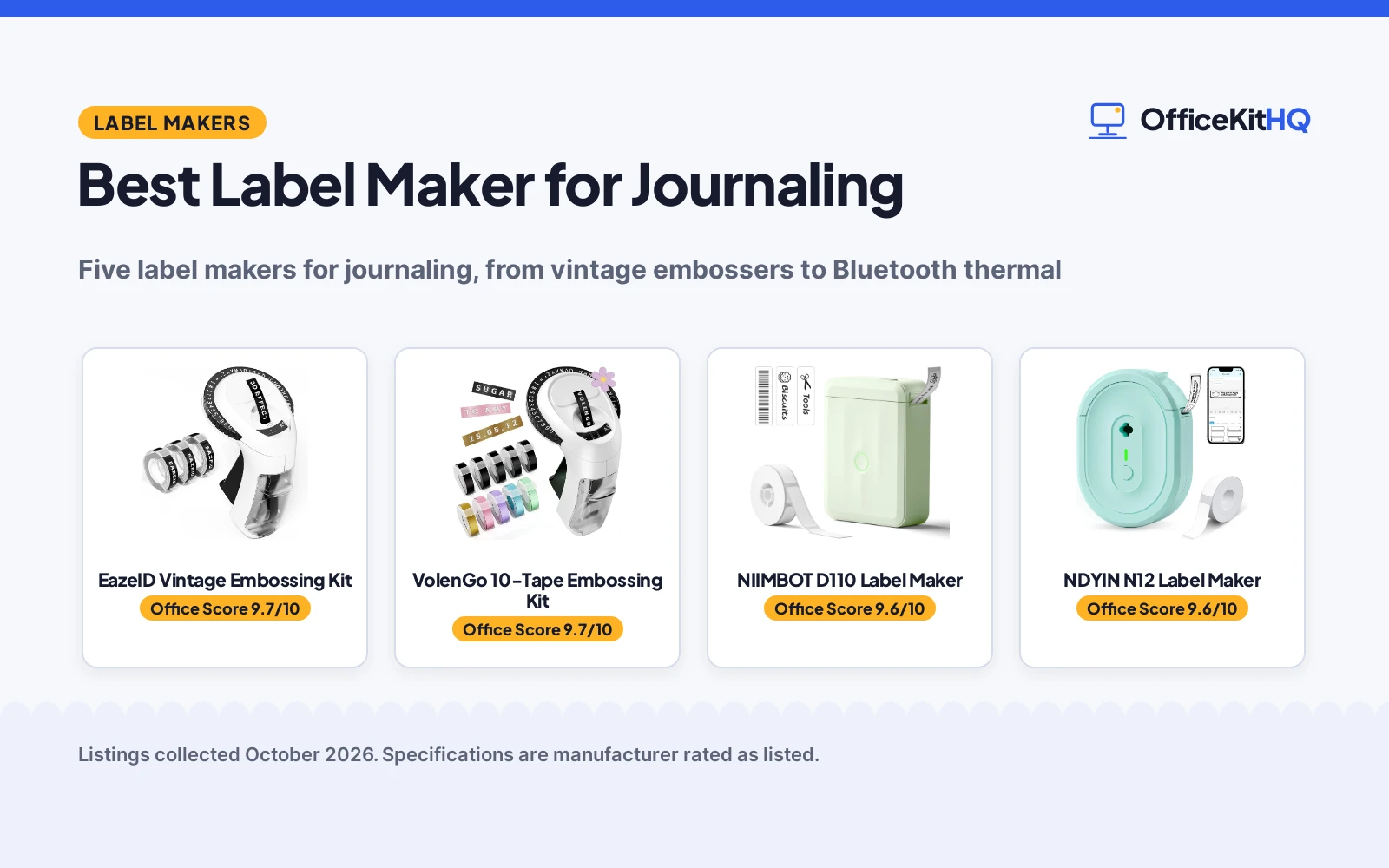 Best Label Maker for Journaling (2026): 5 Picks Compared