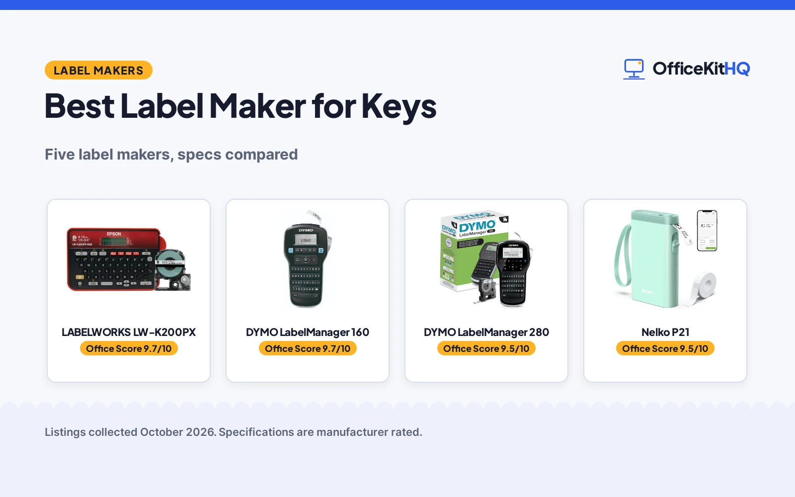Best Label Maker for Keys (2026): 5 Picks Compared