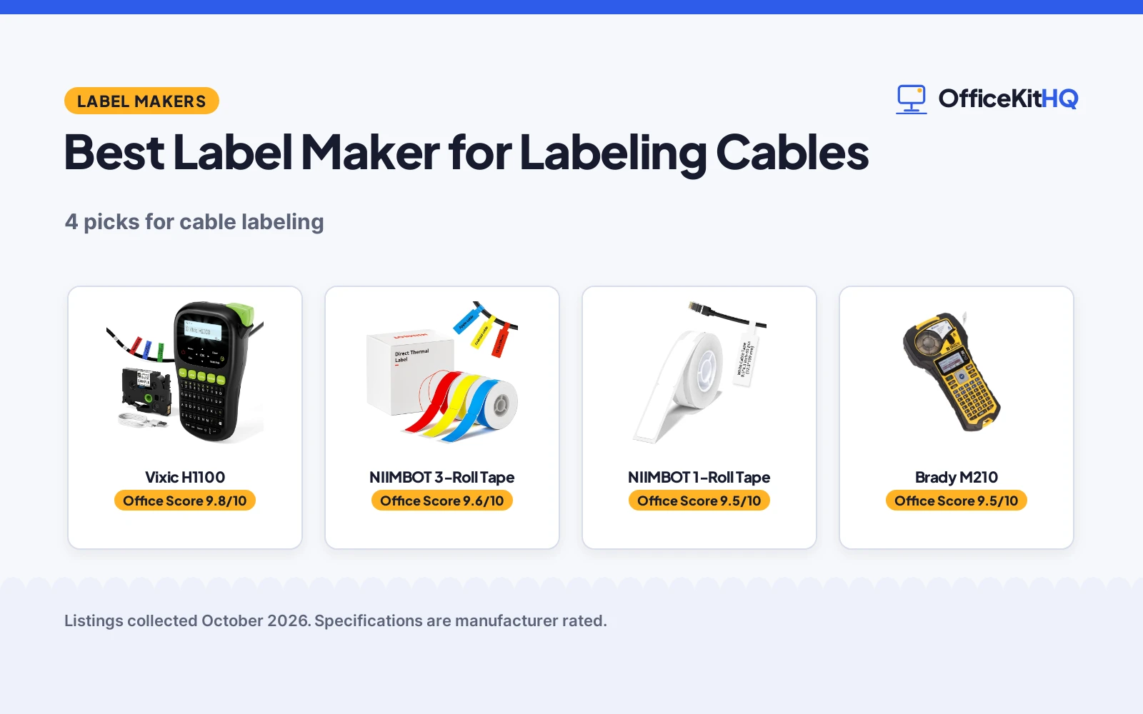 Best Label Maker for Labeling Cables (2026): 4 Compared