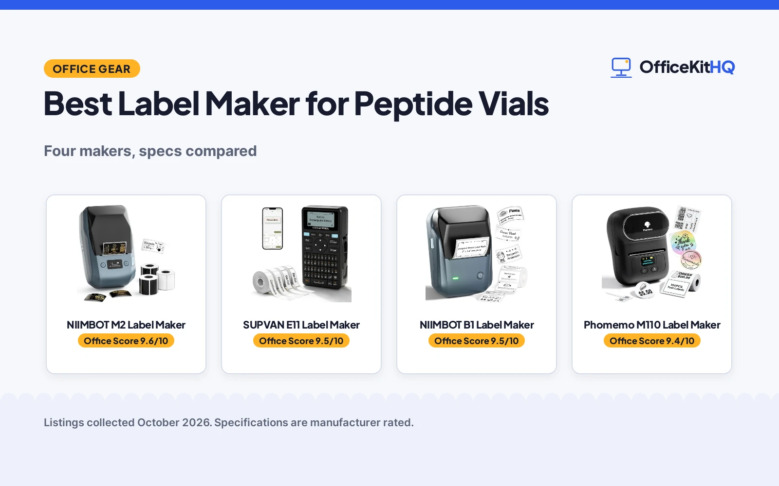 Best Label Maker for Peptide Vials (2026): 4 Compared