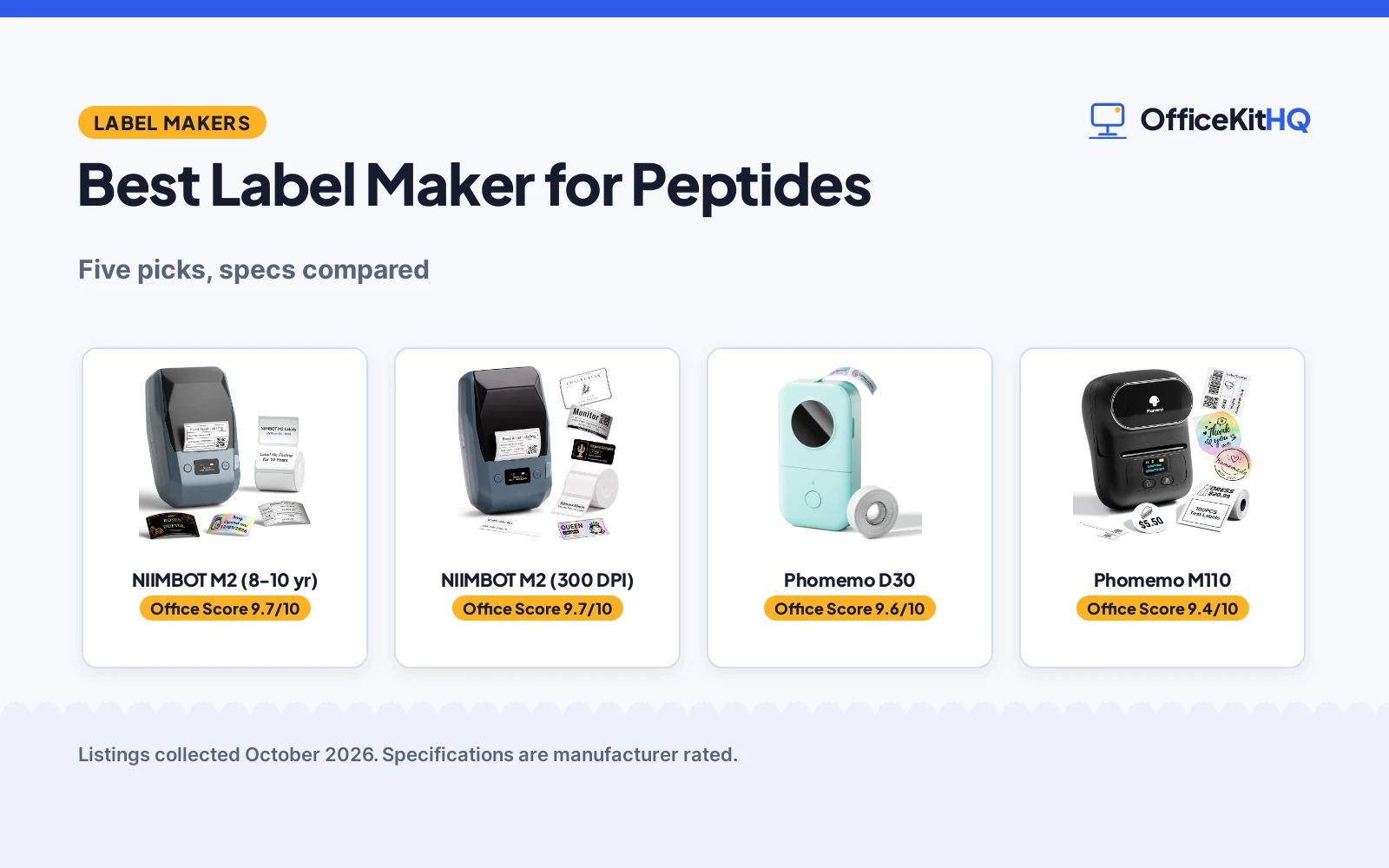 Best Label Maker for Peptides (2026): 5 Compared