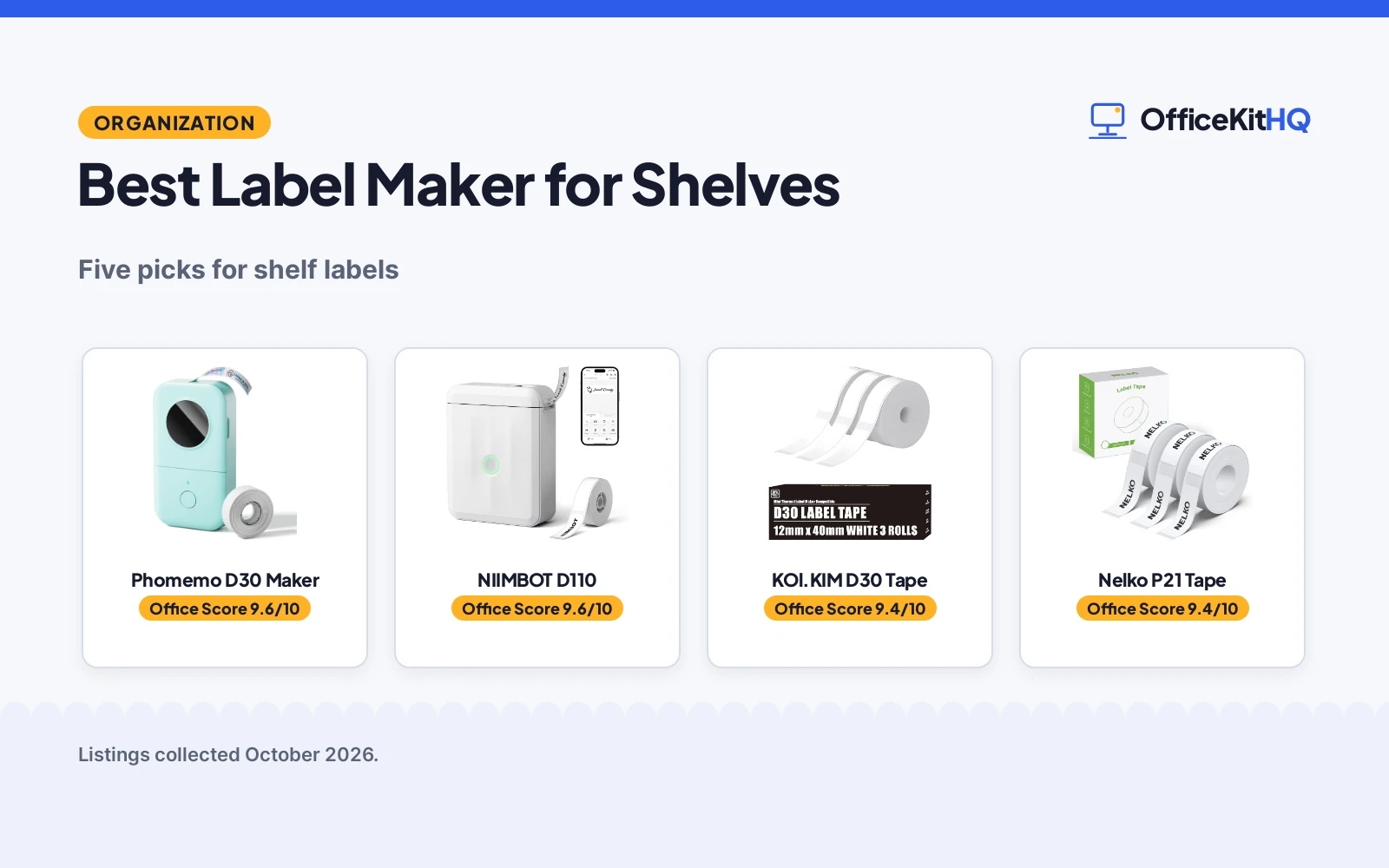 Best Label Maker for Shelves: 5 Picks (2026)