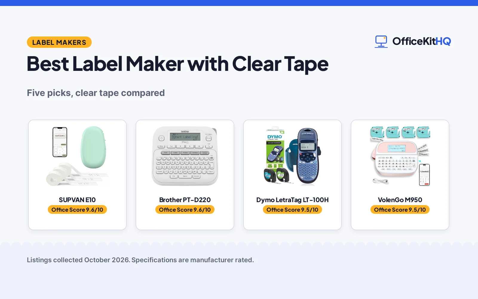 Best Label Maker with Clear Tape (2026): 5 Compared