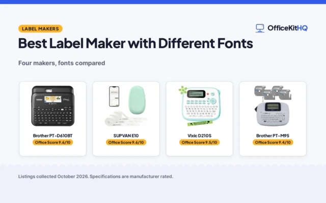 Best Label Maker with Different Fonts (2026): 4 Compared