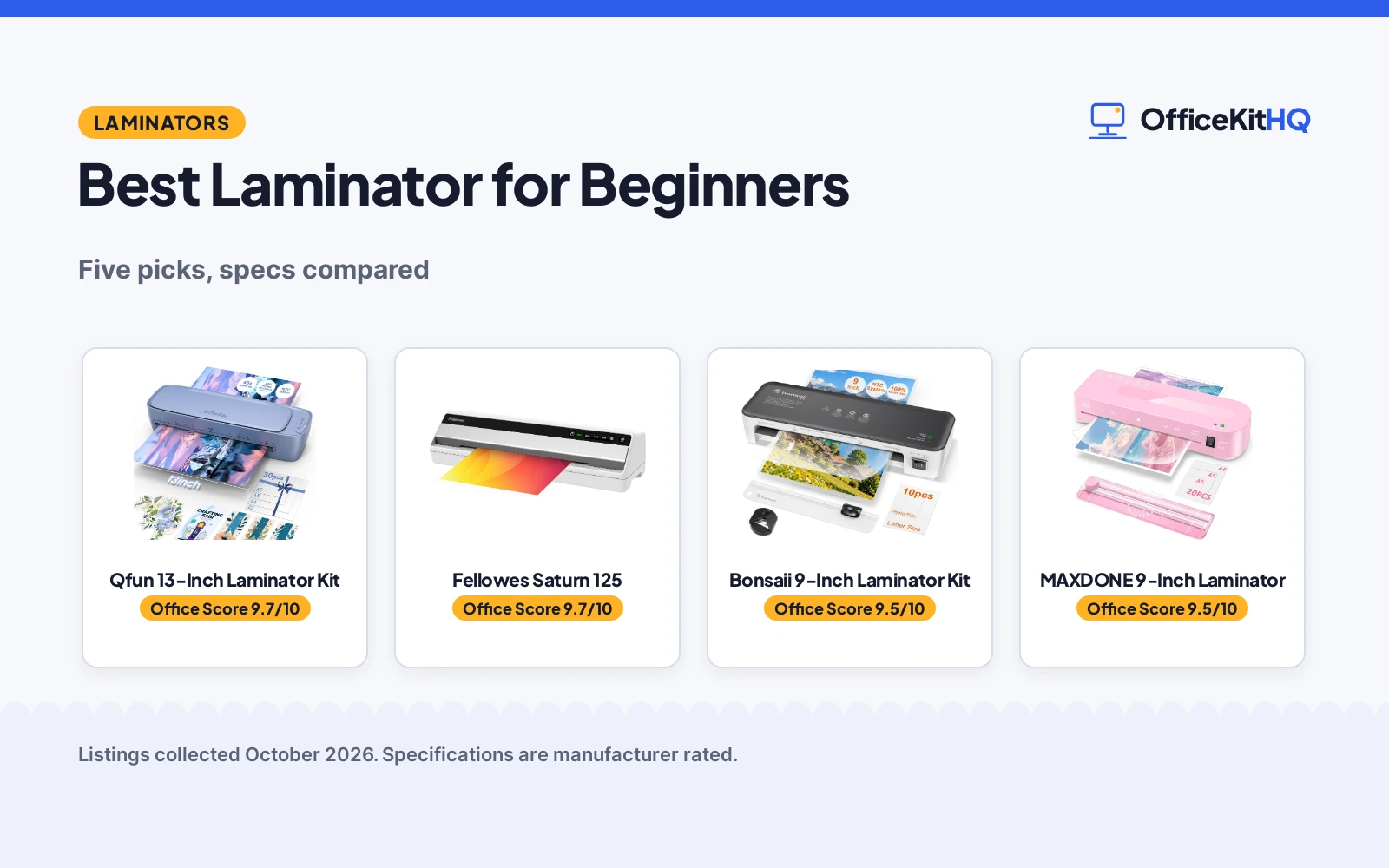 Best Laminator for Beginners (2026): 5 Compared