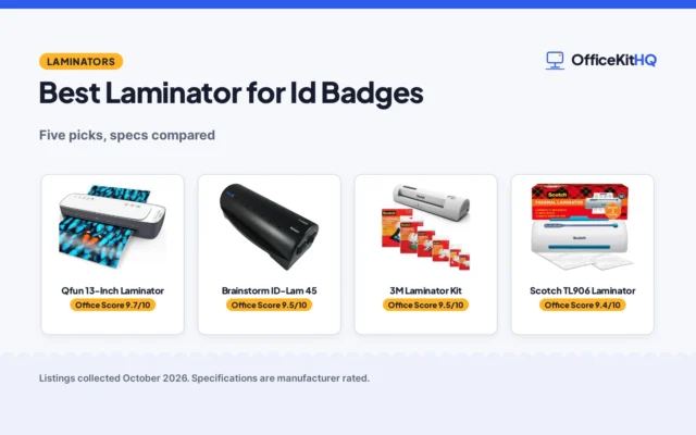 Best Laminator for Id Badges (2026): 5 Picks Compared