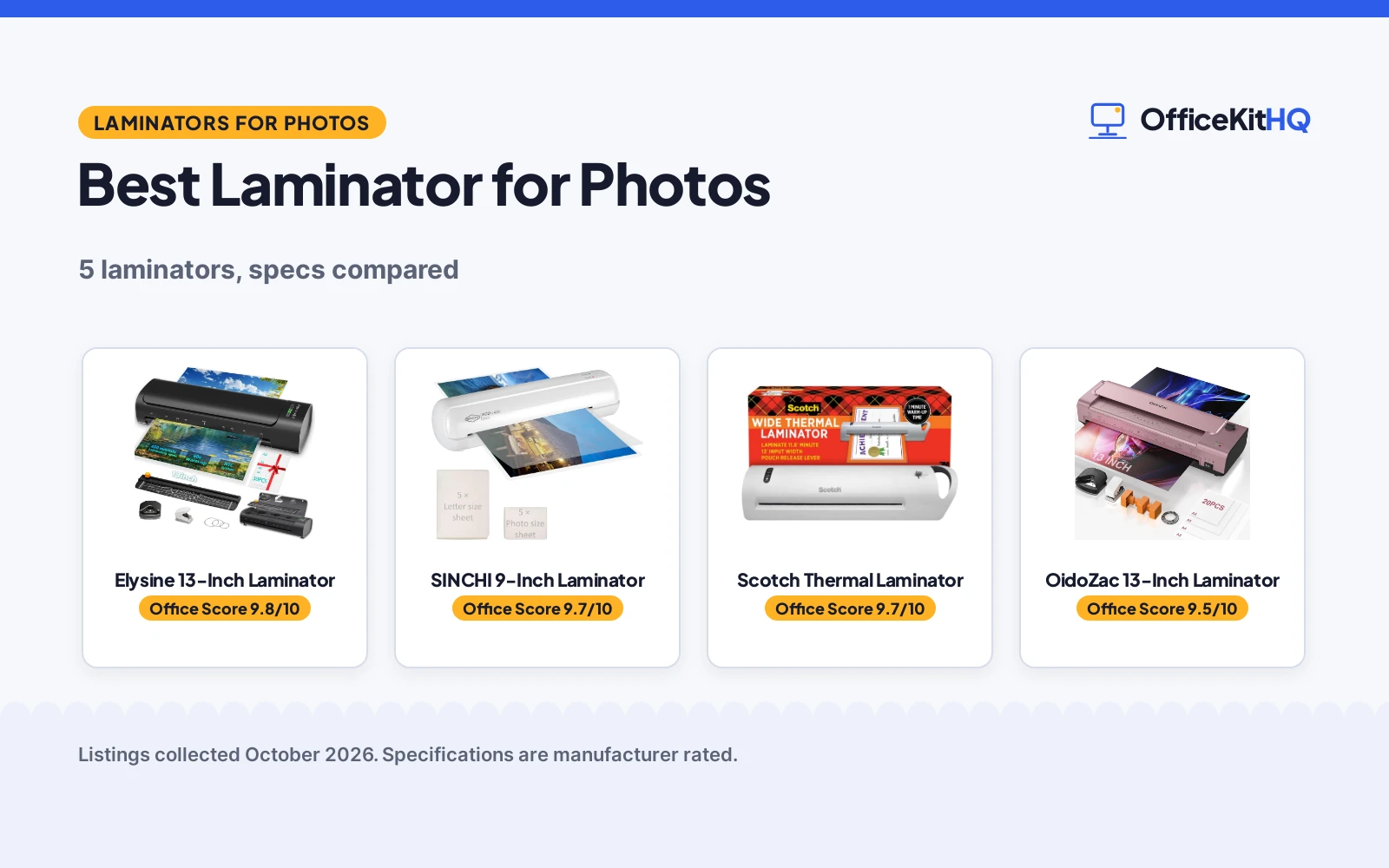 Best Laminator for Photos (2026): 5 Laminators Compared