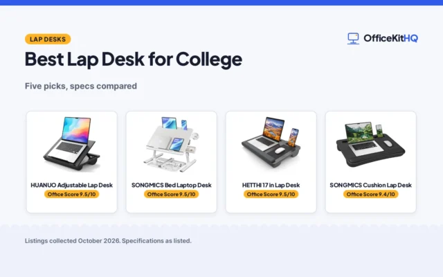 Best Lap Desk for College (2026): 5 Compared