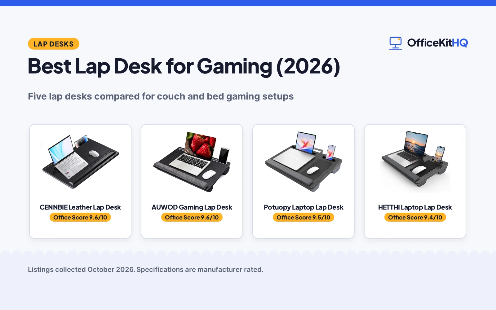 Best Lap Desk for Gaming (2026): 5 Picks Compared