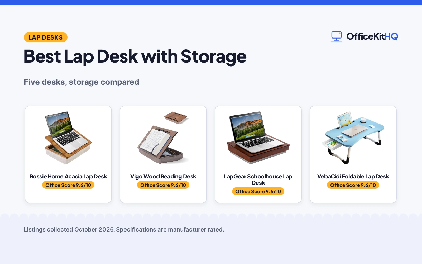 Best Lap Desk with Storage (2026): 5 Compared