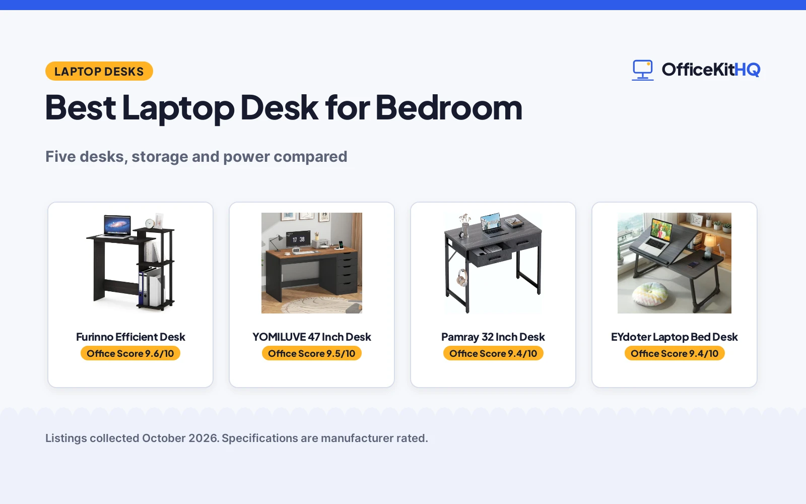 Best Laptop Desk for Bedroom (2026): 5 Compared