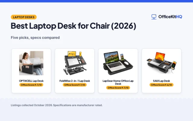 Best Laptop Desk for Chair (2026): 5 Compared