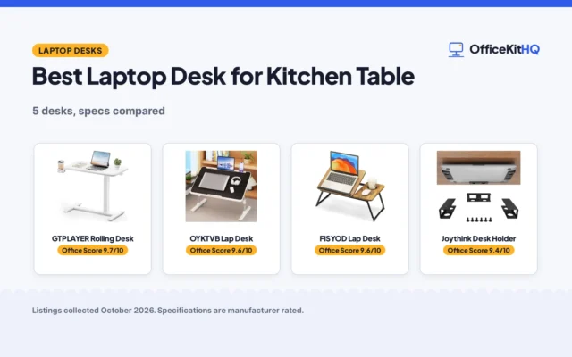Best Laptop Desk for Kitchen Table (2026): 5 Desks Compared