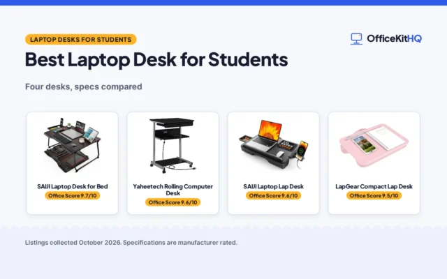 Best Laptop Desk for Students (2026): 4 Desks Compared