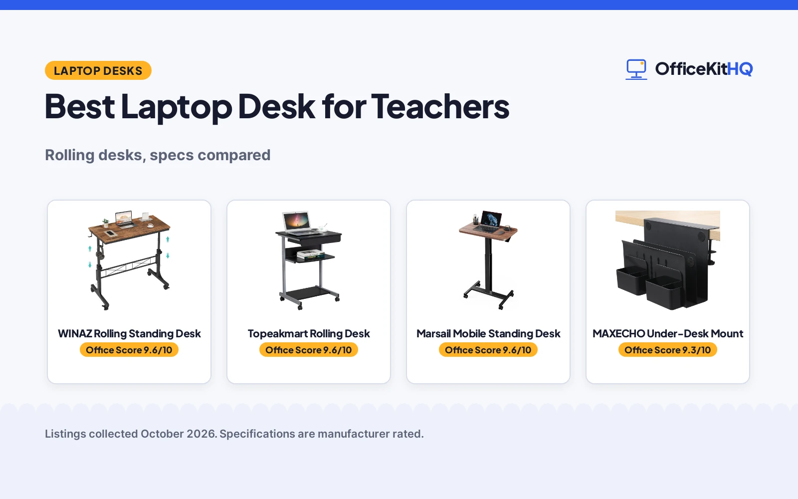 Best Laptop Desk for Teachers: 5 Desks Compared