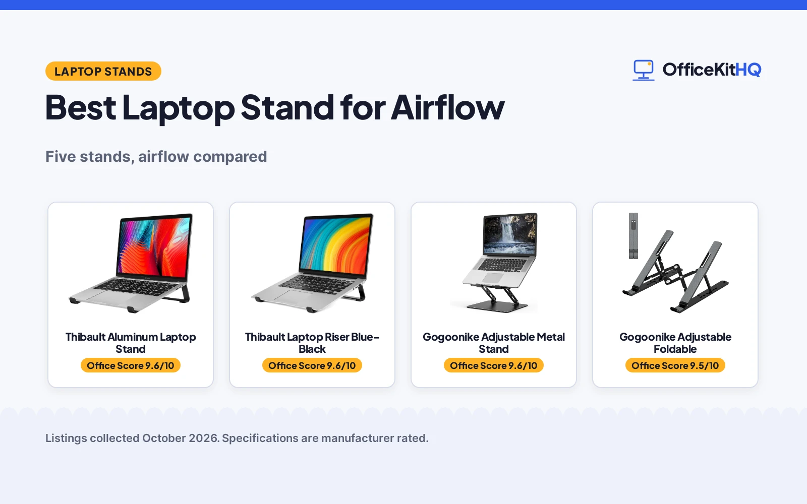 Best Laptop Stand for Airflow (2026): 5 Compared