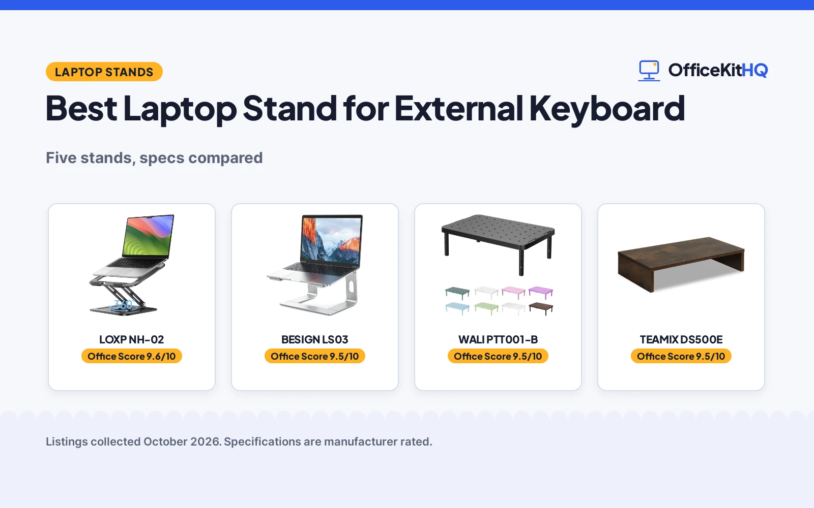 Best Laptop Stand for External Keyboard (2026): 5 Stands Compared