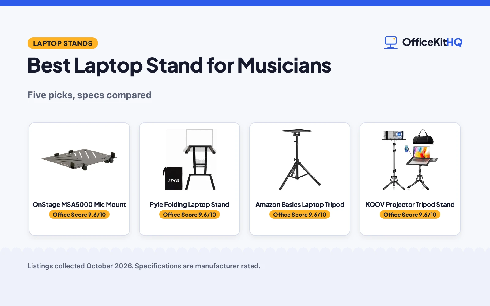 Best Laptop Stand for Musicians (2026): 5 Compared