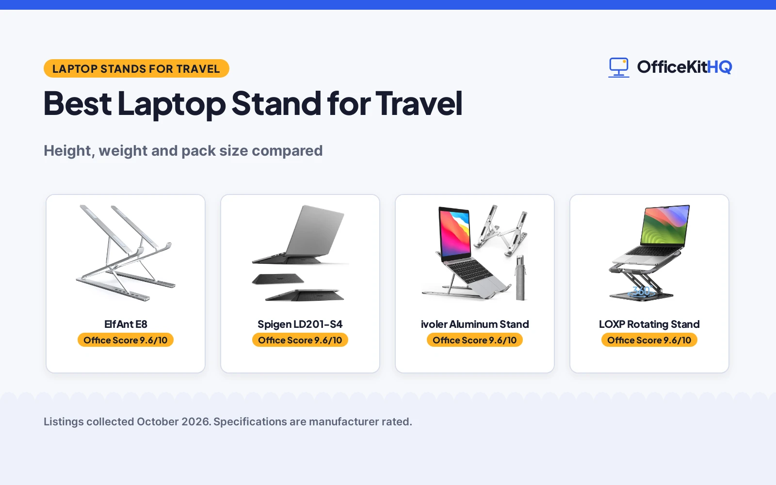 Best Laptop Stand for Travel (2026): Travel Stands Compared