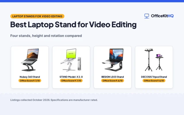 Best Laptop Stand for Video Editing (2026): 4 Picks
