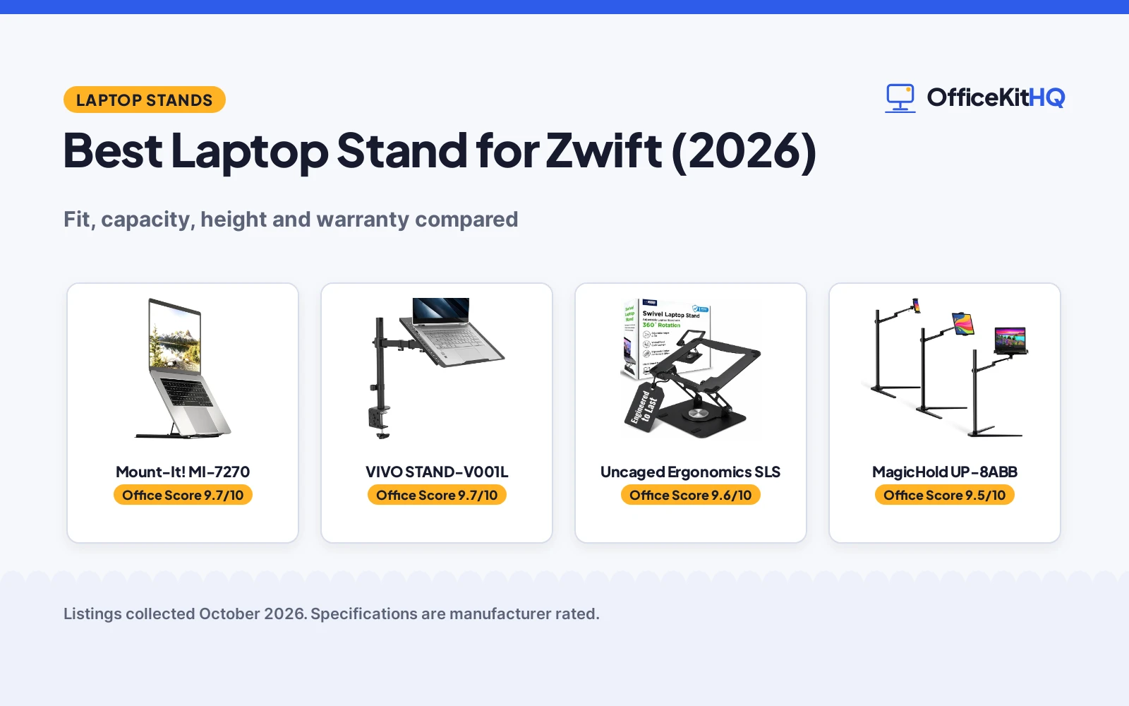 Best Laptop Stand for Zwift (2026): 4 Compared