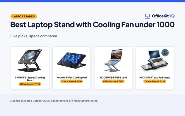 Best Laptop Stand with Cooling Fan under 1000 (2026): 5 Picks