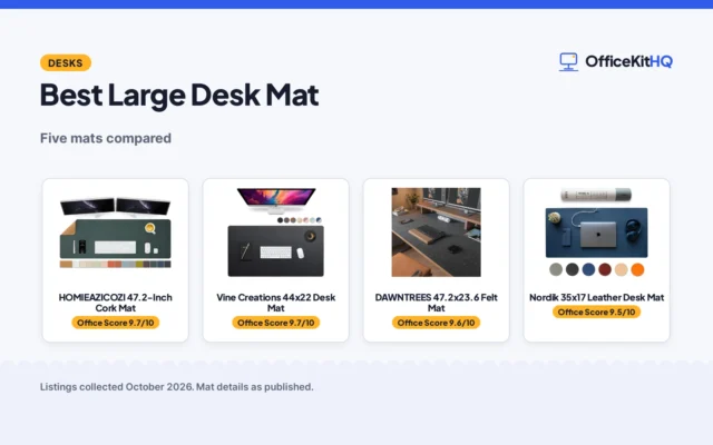Best Large Desk Mat for Office (2026): 5 Compared