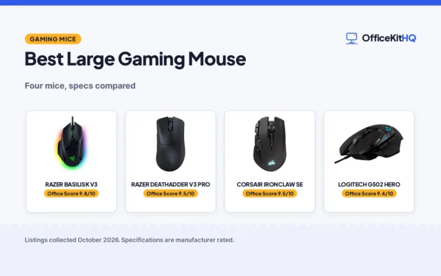 Best Large Gaming Mouse: 4 Mice Compared (2026)