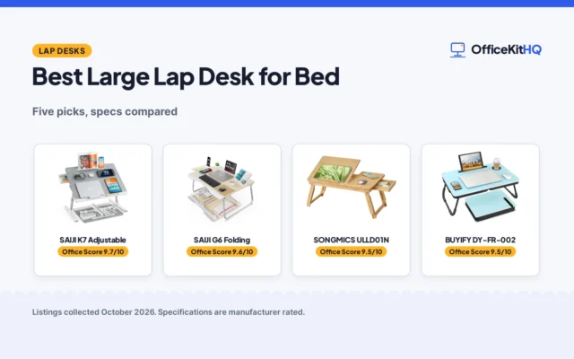 Best Large Lap Desk for Bed (2026): 5 Compared