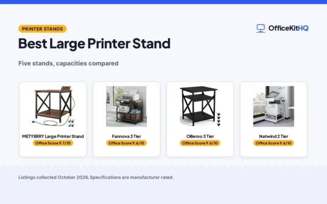 Best Large Printer Stand (2026): 5 Rolling Stands Compared