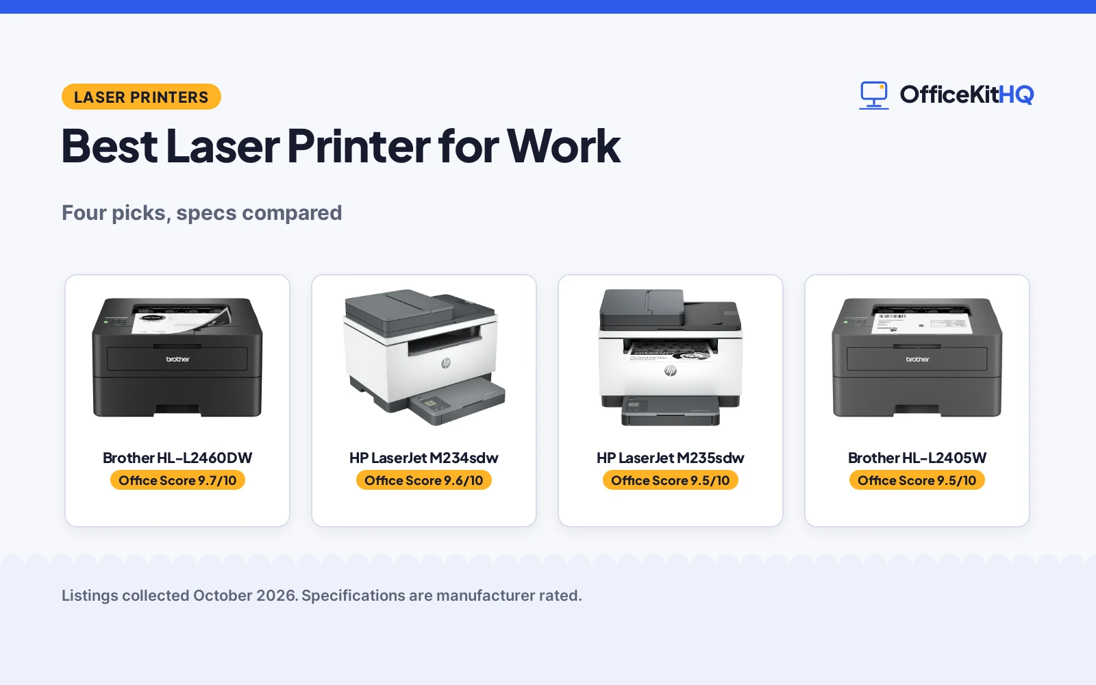 Best Laser Printer for Work (2026): 4 Compared