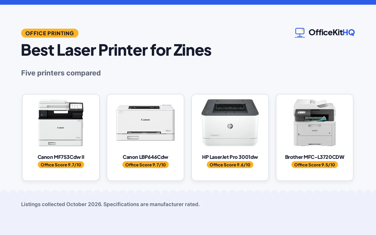 Best Laser Printer for Zines (2026): 5 Compared