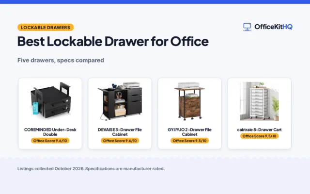 Best Lockable Drawer for Office (2026): 5 Picks Compared