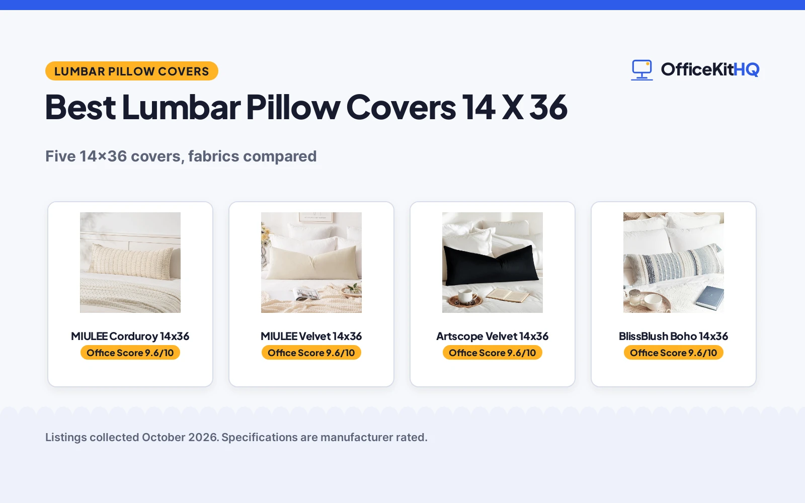 Best Lumbar Pillow Covers 14 X 36 (2026): 5 Picks Compared