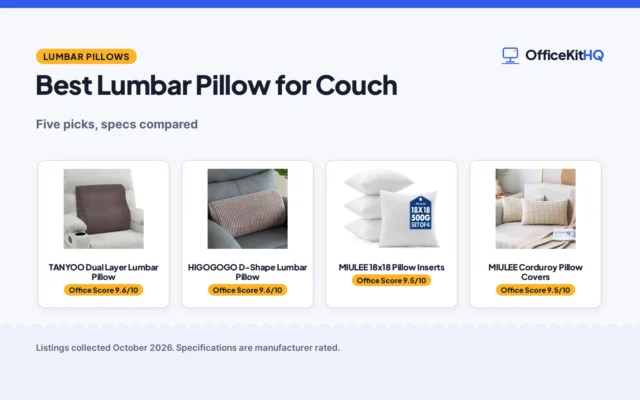 Best Lumbar Pillow for Couch (2026): 5 Compared