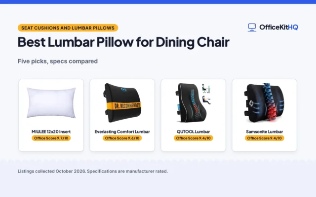 Best Lumbar Pillow for Dining Chair (2026): 5 Picks Compared