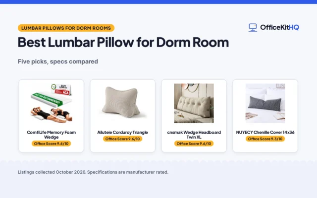 Best Lumbar Pillow for Dorm Room (2026): 5 Picks Compared