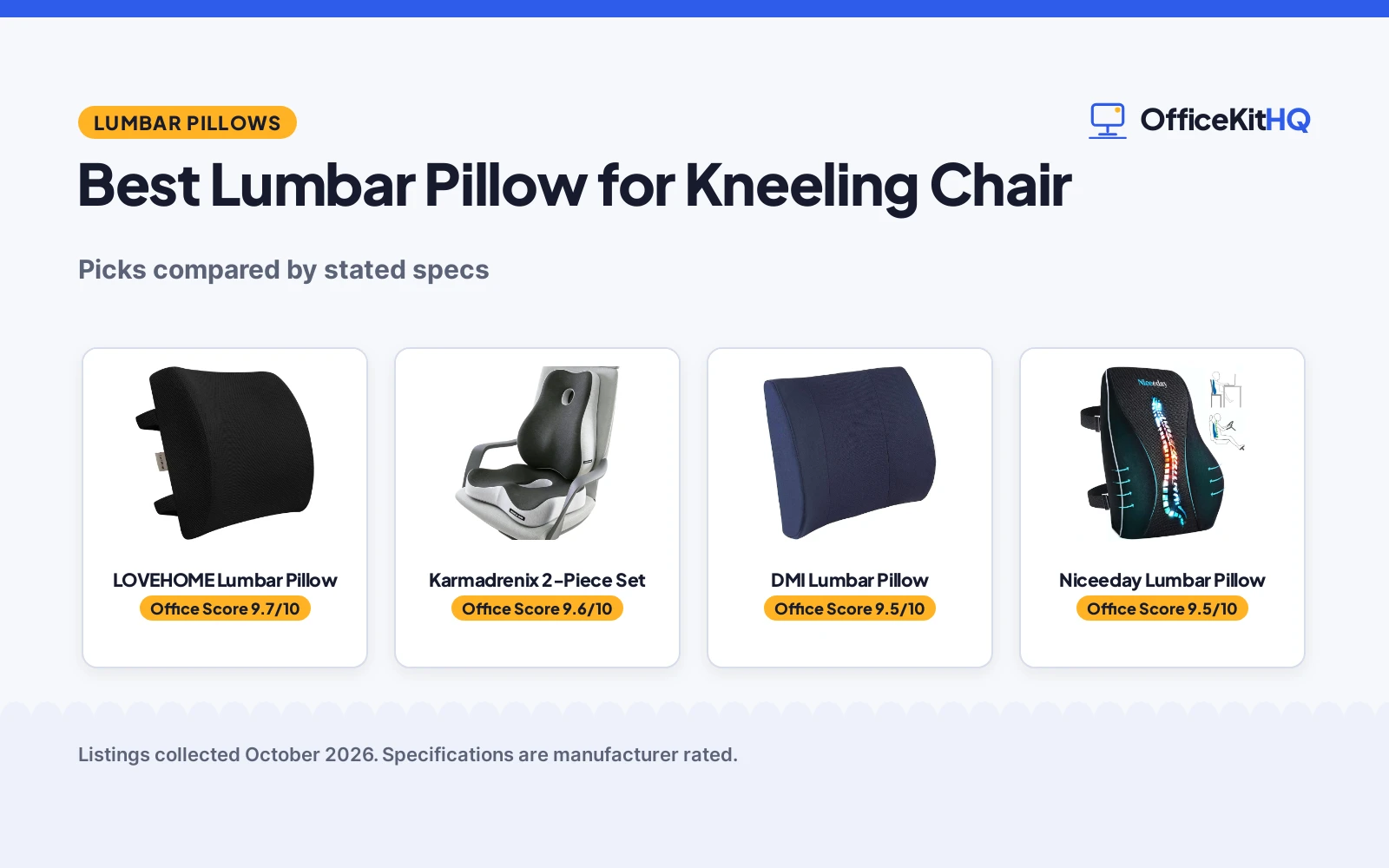 Best Lumbar Pillow for Kneeling Chair (2026): 4 Compared