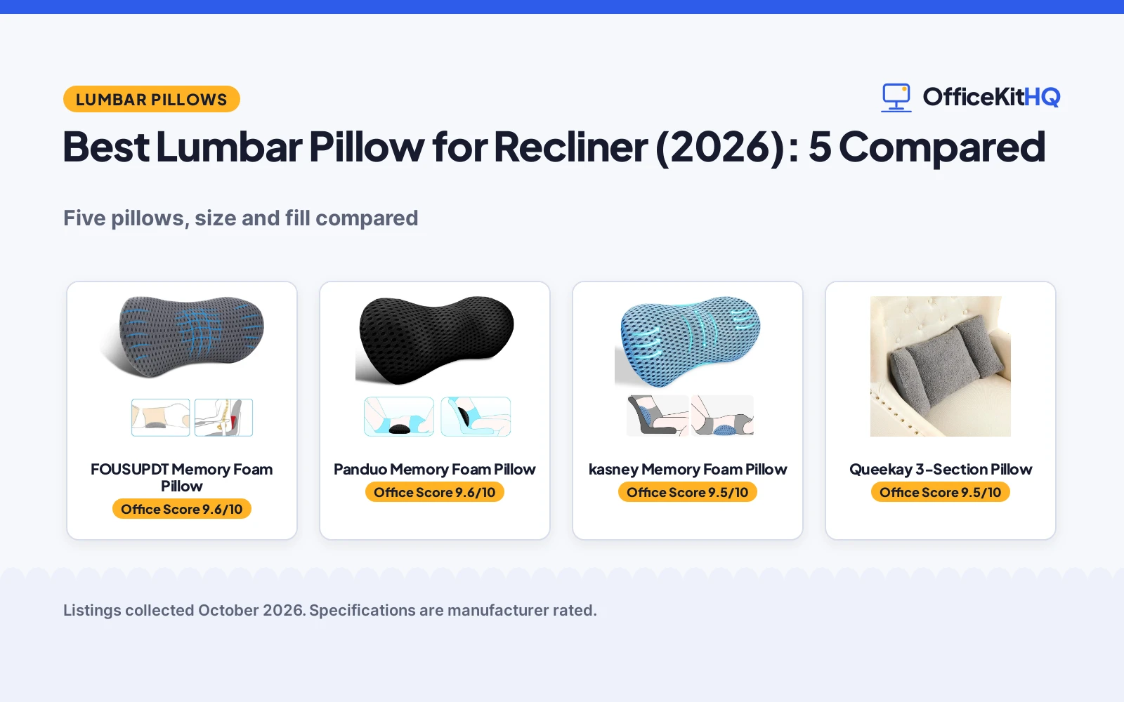 Best Lumbar Pillow for Recliner (2026): 5 Compared
