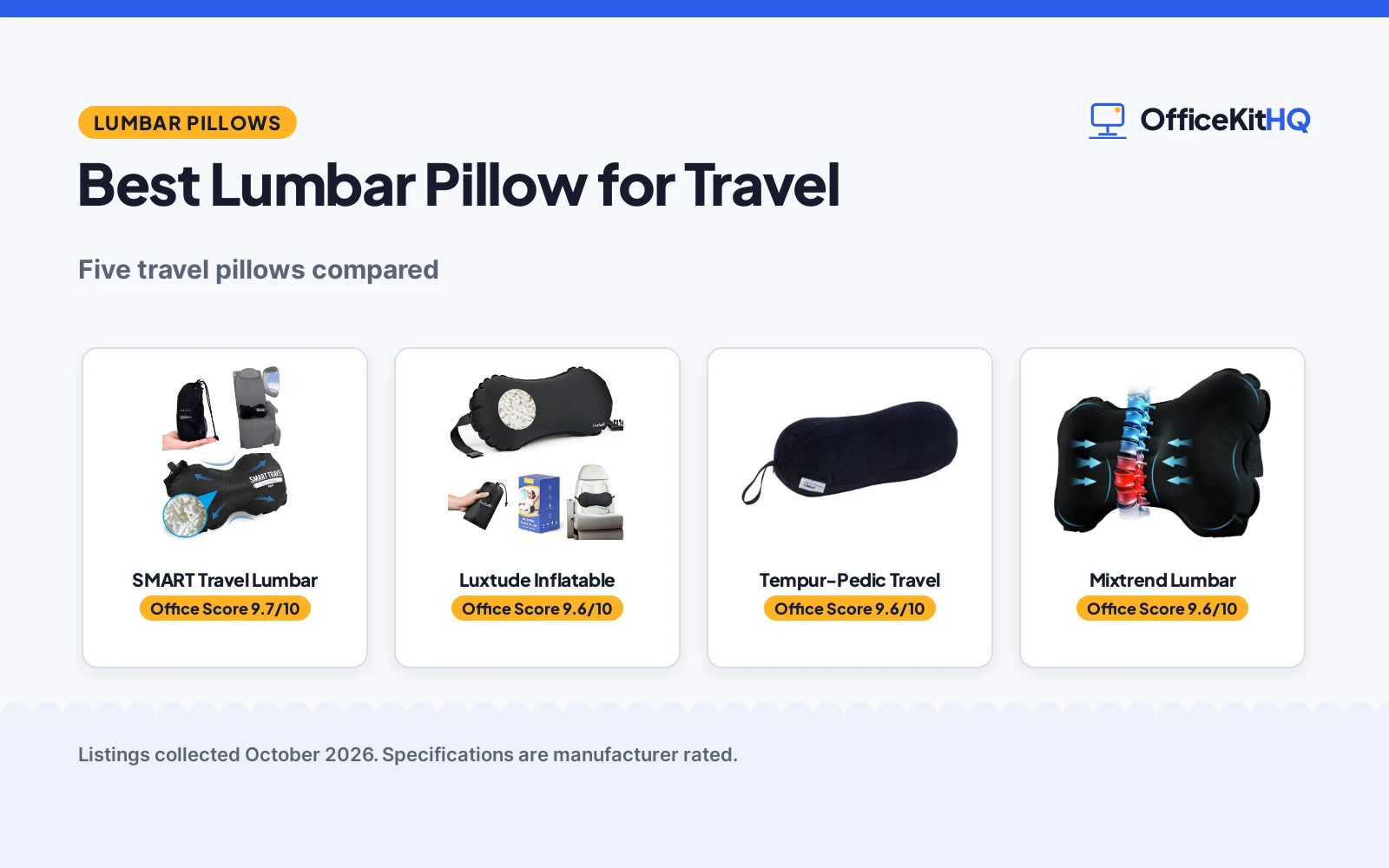 Best Lumbar Pillow for Travel (2026): 5 Picks