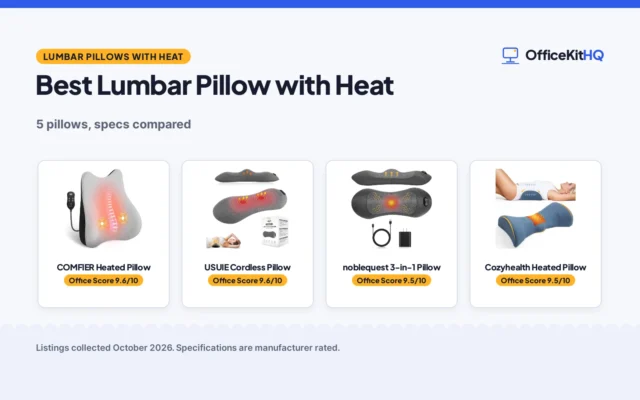 Best Lumbar Pillow with Heat (2026): 5 Pillows Compared