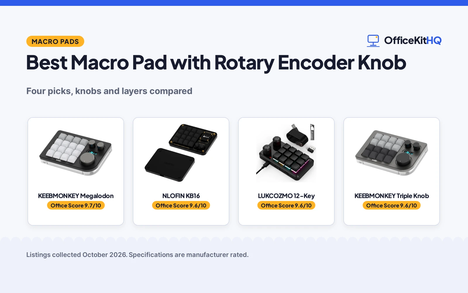 Best Macro Pad with Rotary Encoder Knob (2026): 4 Picks Compared