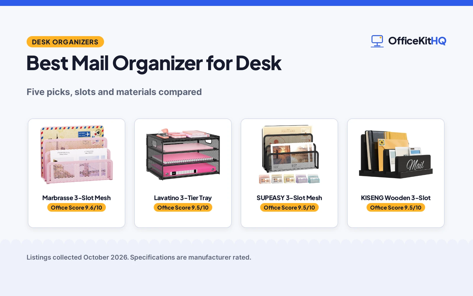 Best Mail Organizer for Desk (2026): 5 Picks Compared