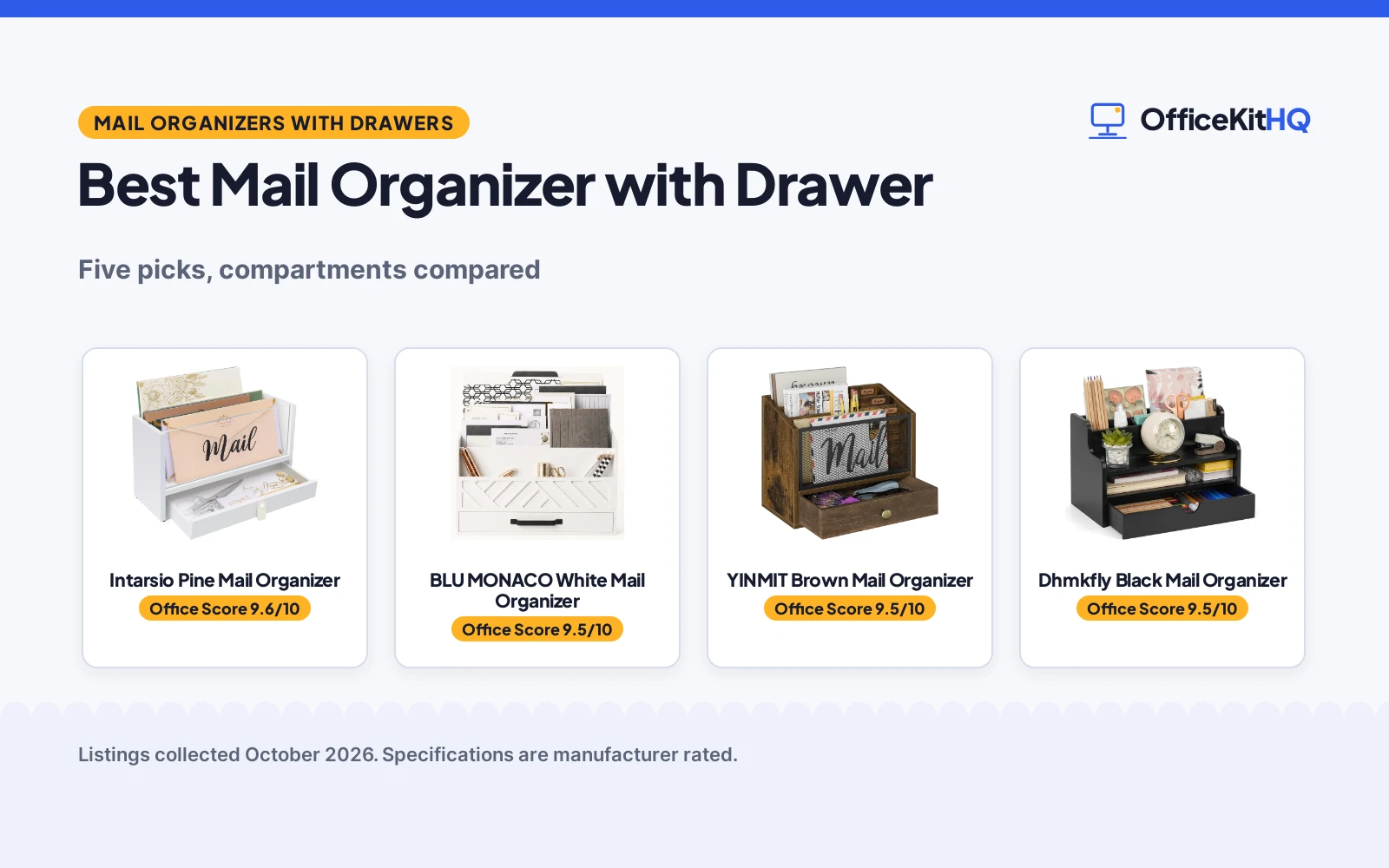 Best Mail Organizer with Drawer (2026)