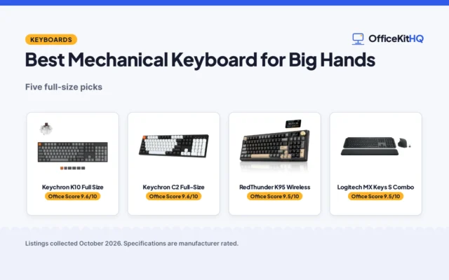 Best Mechanical Keyboard for Big Hands (2026): 5 Picks