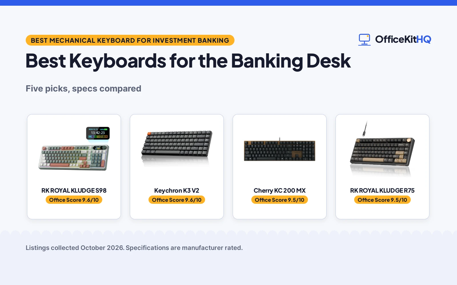 Best Mechanical Keyboard for Investment Banking (2026)