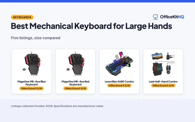 Best Mechanical Keyboard for Large Hands (2026): 5 Compared
