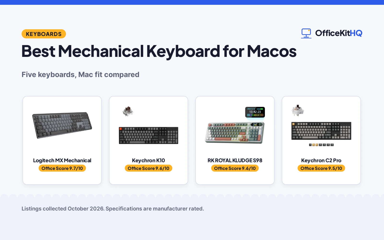 Best Mechanical Keyboard for Macos (2026): 5 Compared