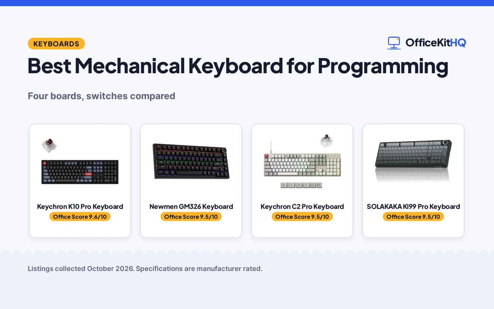 Best Mechanical Keyboard for Programming (2026): 4 Compared